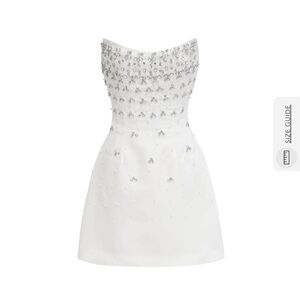 Miss Rosier Melisande white embellished mini dress / Size M